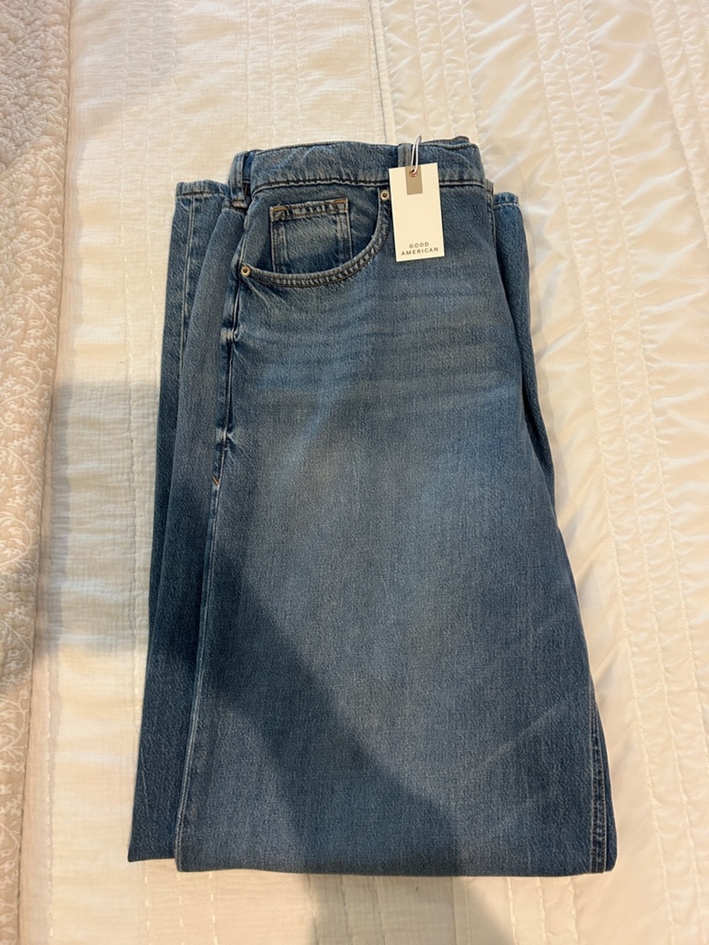 Good American Light-Medium Blue Good Standard Ease Jeans NWT